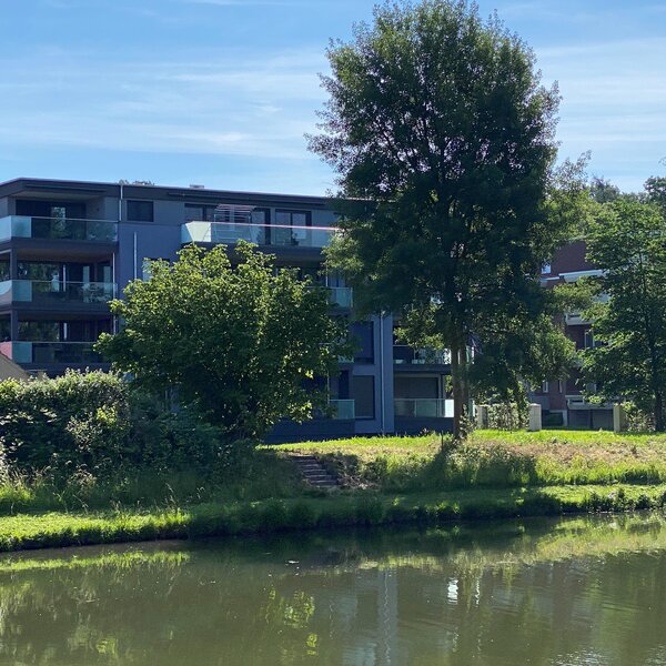 Oberflächenentwässerung in einer Wohnanlage