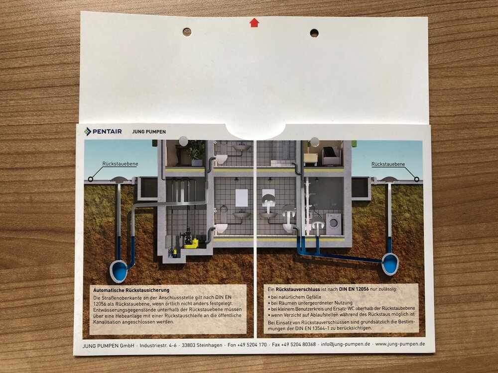 Rückstauschieber zur Animation der Rückstausicherung